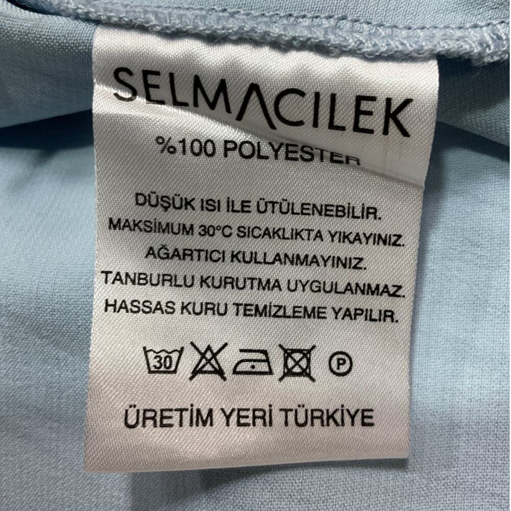 Selmacilek Elegant Baby Blue Revolve Pants Size M - Picture 5 of 5